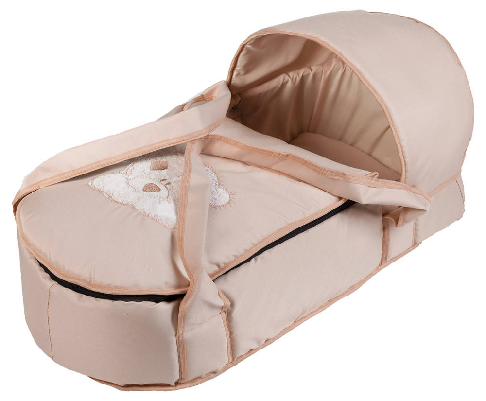 Люлька переноска детская для новорожденных на выписку Babyroom с твердым дном с белой мордочкой мишки бежевая, Бежевый
Люлька переноска детская для новорожденных на выписку Babyroom с твердым дном с белой мордочкой мишки бежевая, Бежевый