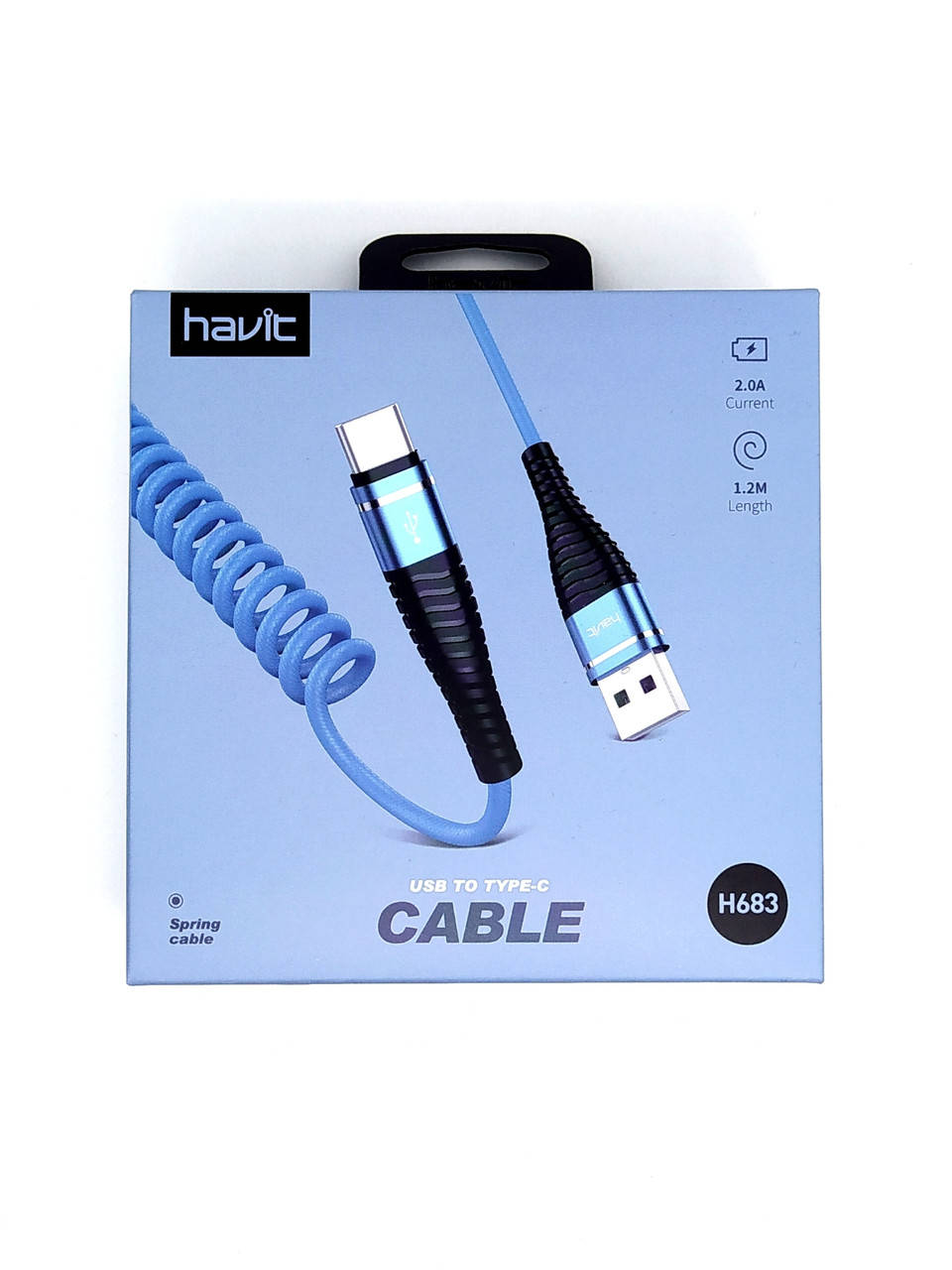 Кабель для зарядки и передачи данных HAVIT HV-H683, Type-C (пружинный), 1,2м 2.0А blue, Синий
Кабель для зарядки и передачи данных HAVIT HV-H683, Type-C (пружинный), 1,2м 2.0А blue, Синий