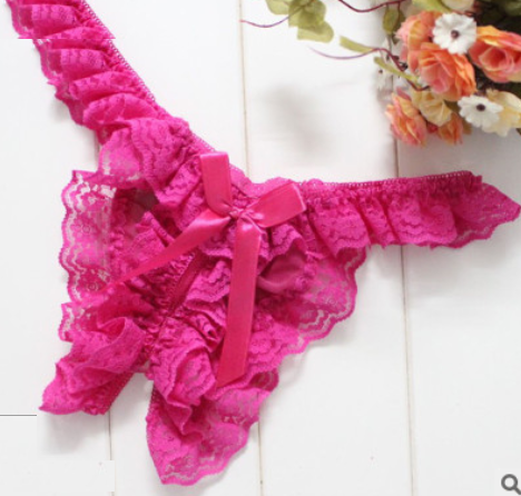 Трусики с разрезом Стринги с рюшами Сексуальное белье, Розовый
Трусики с разрезом Стринги с рюшами Сексуальное белье, Розовый