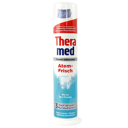 Зубна паста спендер Терамед свіжа Theramed spender atem-frisch 100ml 10шт/ящ (Код : 00-00011440)
Зубна паста спендер Терамед свіжа Theramed spender atem-frisch 100ml 10шт/ящ (Код : 00-00011440)