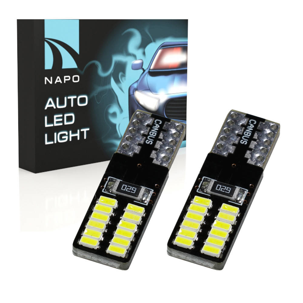 Лампа автомобильная LED T10-3014-24smd-Can.t10-061 W5W T10 комплект 2 шт цвет свечения белый
Лампа автомобильная LED T10-3014-24smd-Can.t10-061 W5W T10 комплект 2 шт цвет свечения белый
