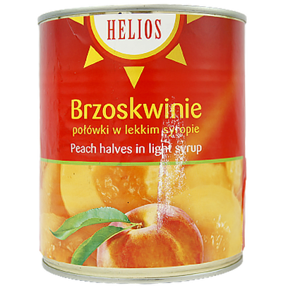 Персики консервовані Хеліос ж/б brzoskwinie Helios w lekkim syropie 840g/480g 12шт/ящ (Код : 00-00011783)
Персики консервовані Хеліос ж/б brzoskwinie Helios w lekkim syropie 840g/480g 12шт/ящ (Код : 00-00011783)