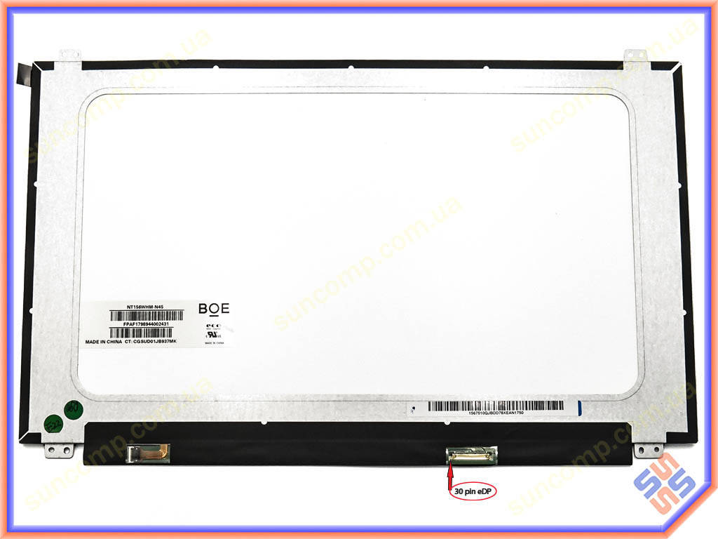 Матрица B156XTN08.1 15.6" Slim eDP (1366*768, 30pin справа, Ушки сверху-снизу) Матовая. Узкие рамки! Размеры:
Матрица B156XTN08.1 15.6" Slim eDP (1366*768, 30pin справа, Ушки сверху-снизу) Матовая. Узкие рамки! Размеры: