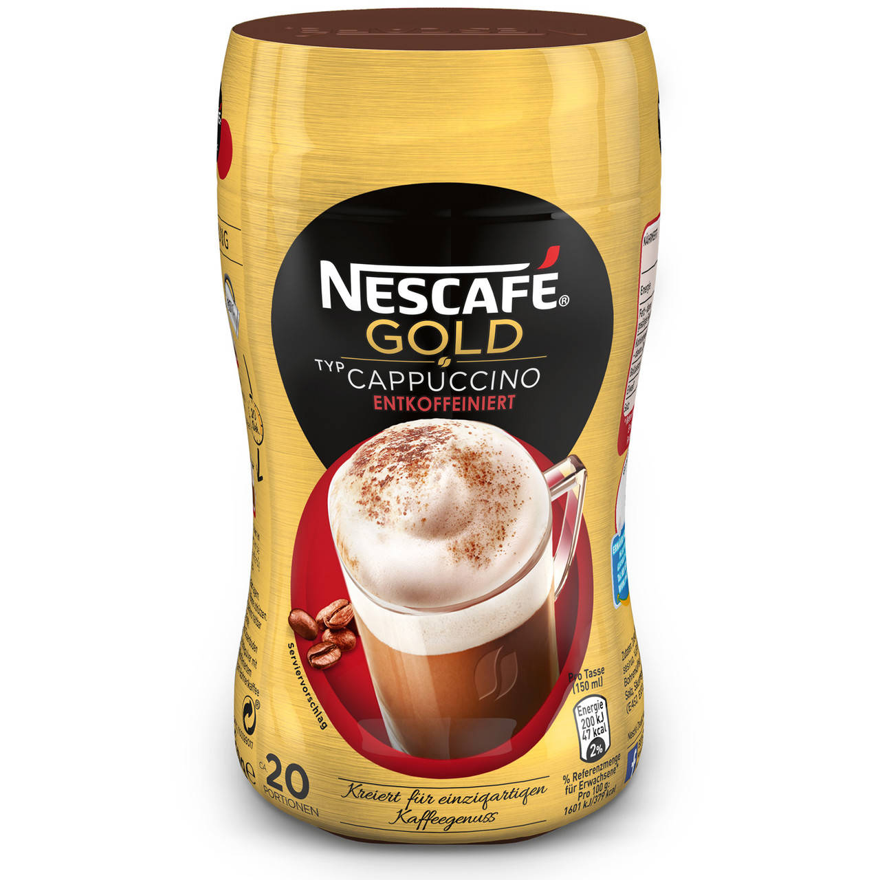 Капучино Nescafe Gold Entkoffeiniert Без кофеина 250 g
Капучино Nescafe Gold Entkoffeiniert Без кофеина 250 g