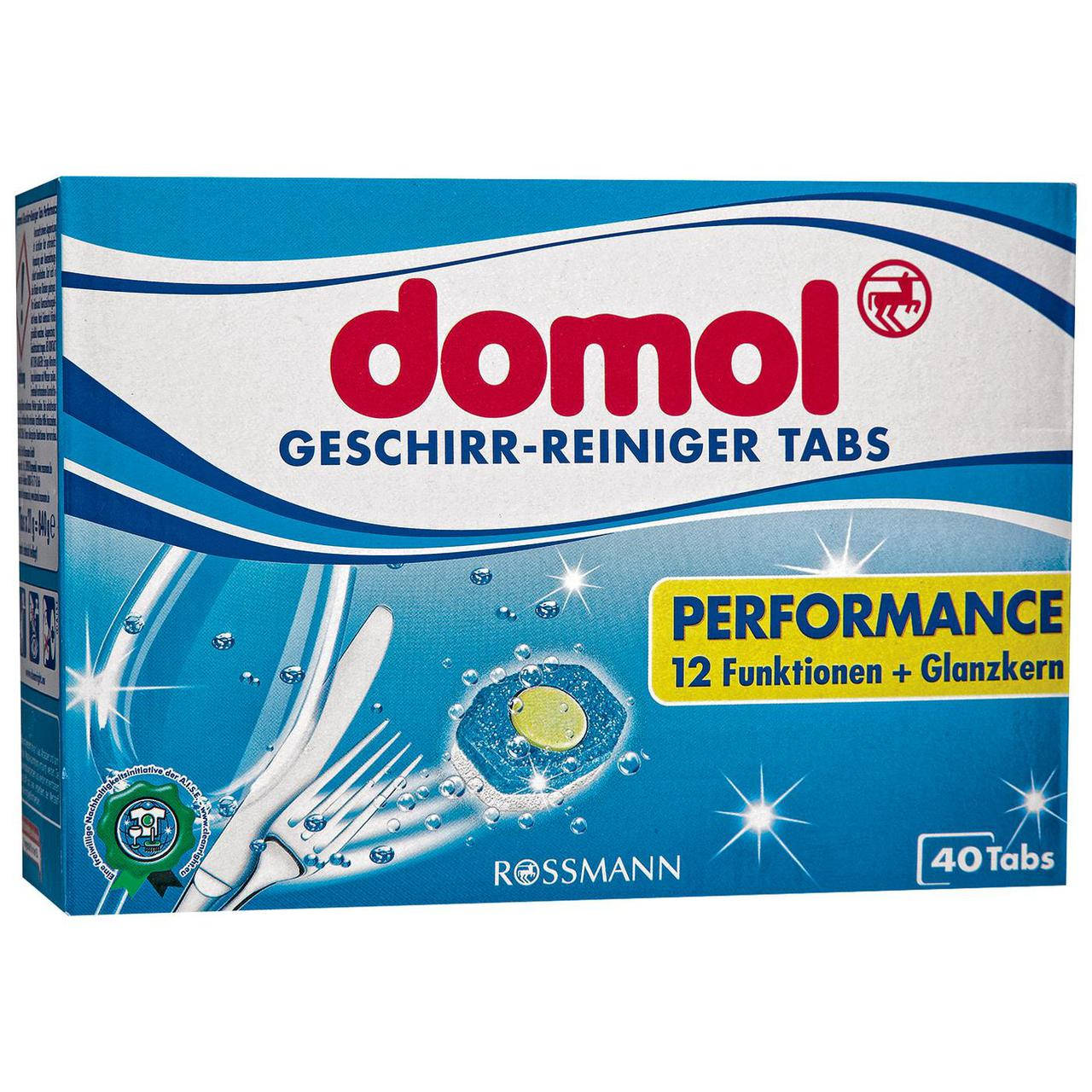 Domol Geschirr-Reiniger-Tabs Performance 12in1 - Таблетки для мытья посуды в посудомоечной машине 12в1,40 шт
Domol Geschirr-Reiniger-Tabs Performance 12in1 - Таблетки для мытья посуды в посудомоечной машине 12в1,40 шт