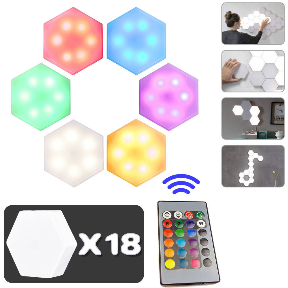 Модульный LED RGB светильник-соты сенсорный шестигранный настенный с пультом с цветным светом 18 шт SPG
Модульный LED RGB светильник-соты сенсорный шестигранный настенный с пультом с цветным светом 18 шт SPG