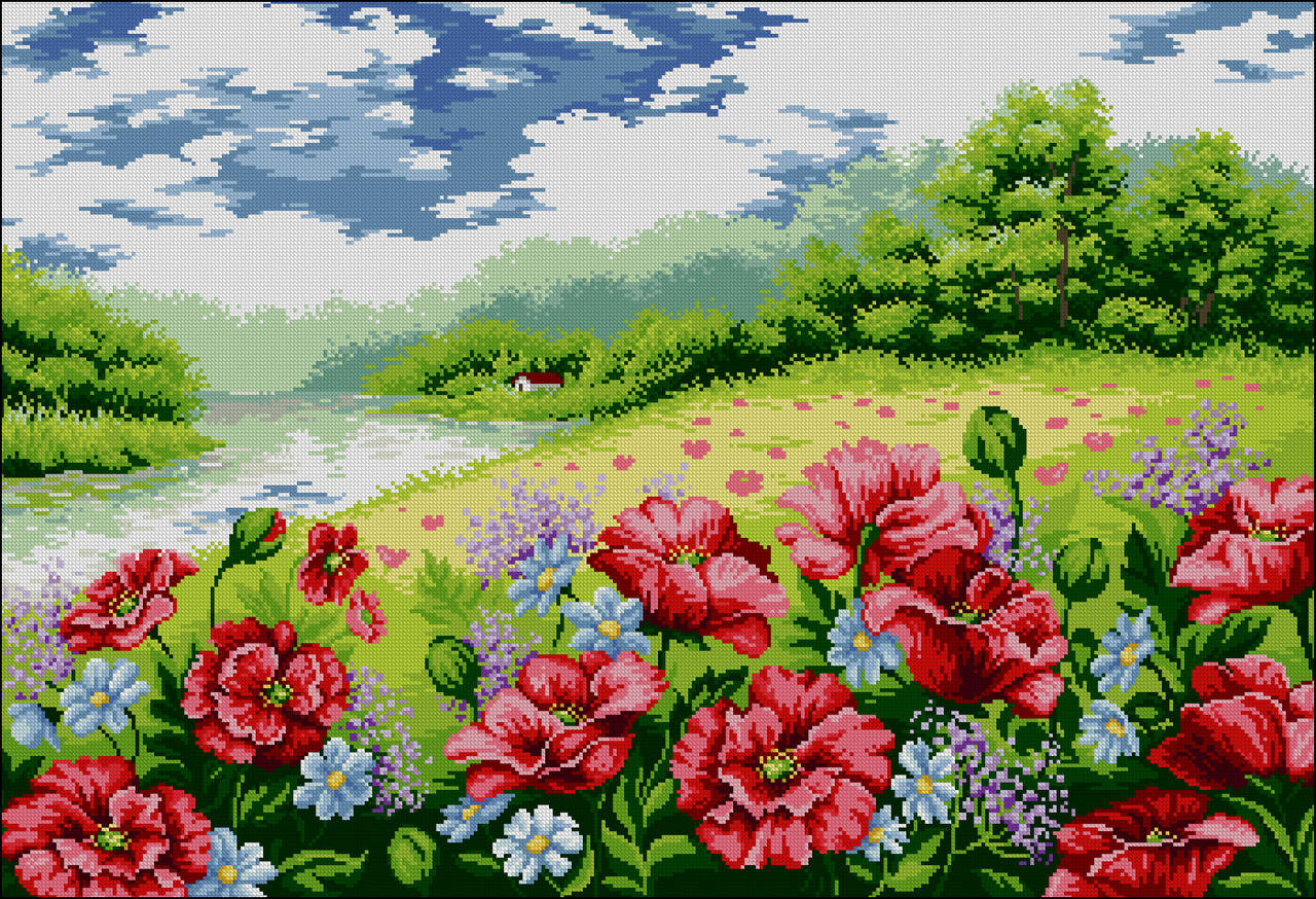 Заготовка для вышивания бисером или нитками формата А-1 Маковое поле
Заготовка для вышивания бисером или нитками формата А-1 Маковое поле