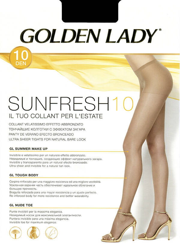 Ультратонкие колготки GOLDEN LADY Sunfresh 10 , NERO (черный