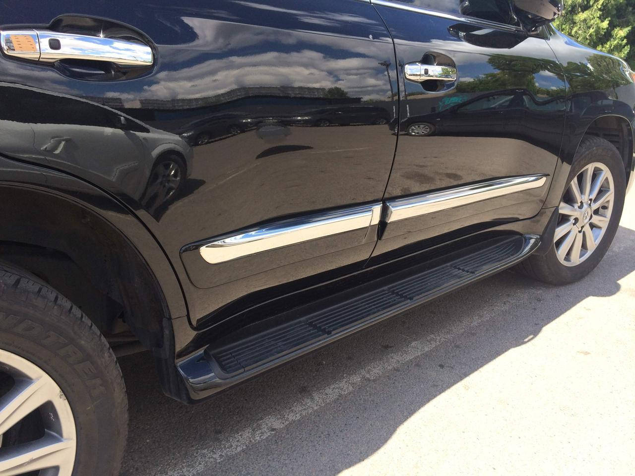 Молдинги на двери Toyota Land Cruiser 200 2007- / 2015- / Lexus LX 570 цвет черный модель рестайлинг LX 2013
Молдинги на двери Toyota Land Cruiser 200 2007- / 2015- / Lexus LX 570 цвет черный модель рестайлинг LX 2013
