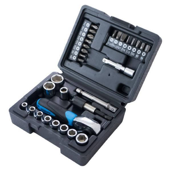 Набір інструменту APRO 1/4 "31 одиниця 
Набір інструменту APRO 1/4 "31 одиниця