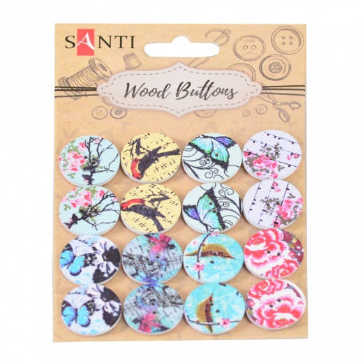 Набор пуговиц для творчества Santi "Романтика", древесина, 20 мм, 8 видов, 16 шт./уп
Набор пуговиц для творчества Santi "Романтика", древесина, 20 мм, 8 видов, 16 шт./уп