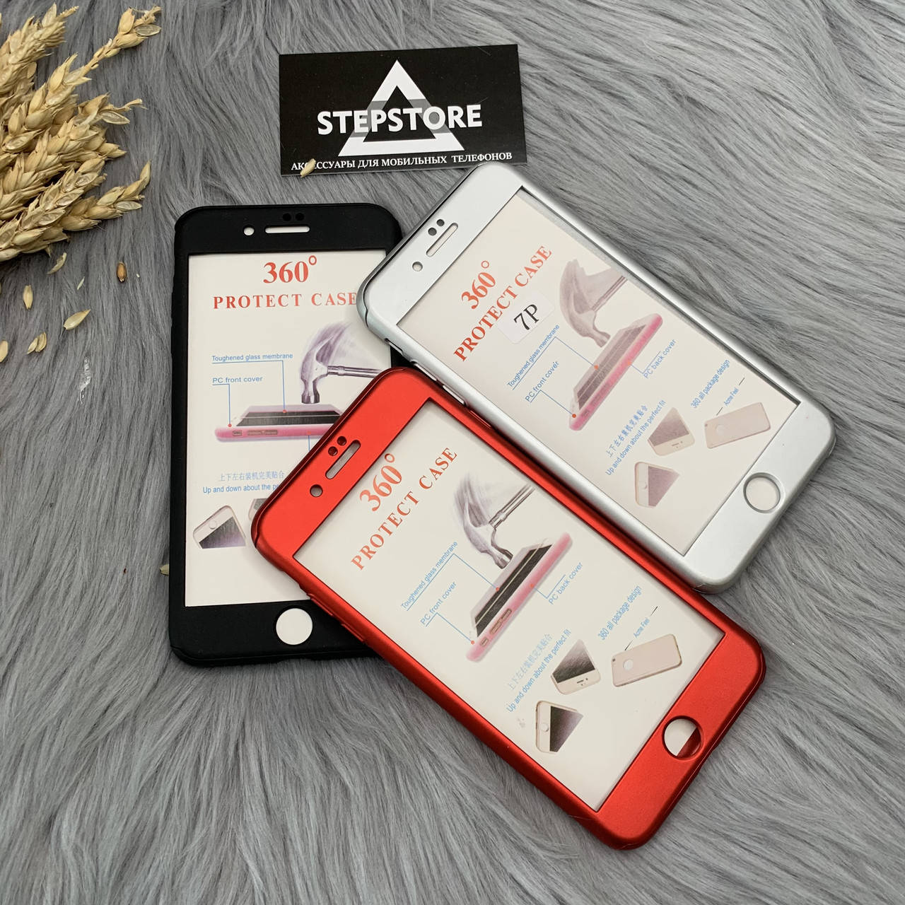 Чехол 3 в 1 бампер 360 для Iphone 7 plus 5.5 защитное стекло в комплекте пластиковый 
Чехол 3 в 1 бампер 360 для Iphone 7 plus 5.5 защитное стекло в комплекте пластиковый