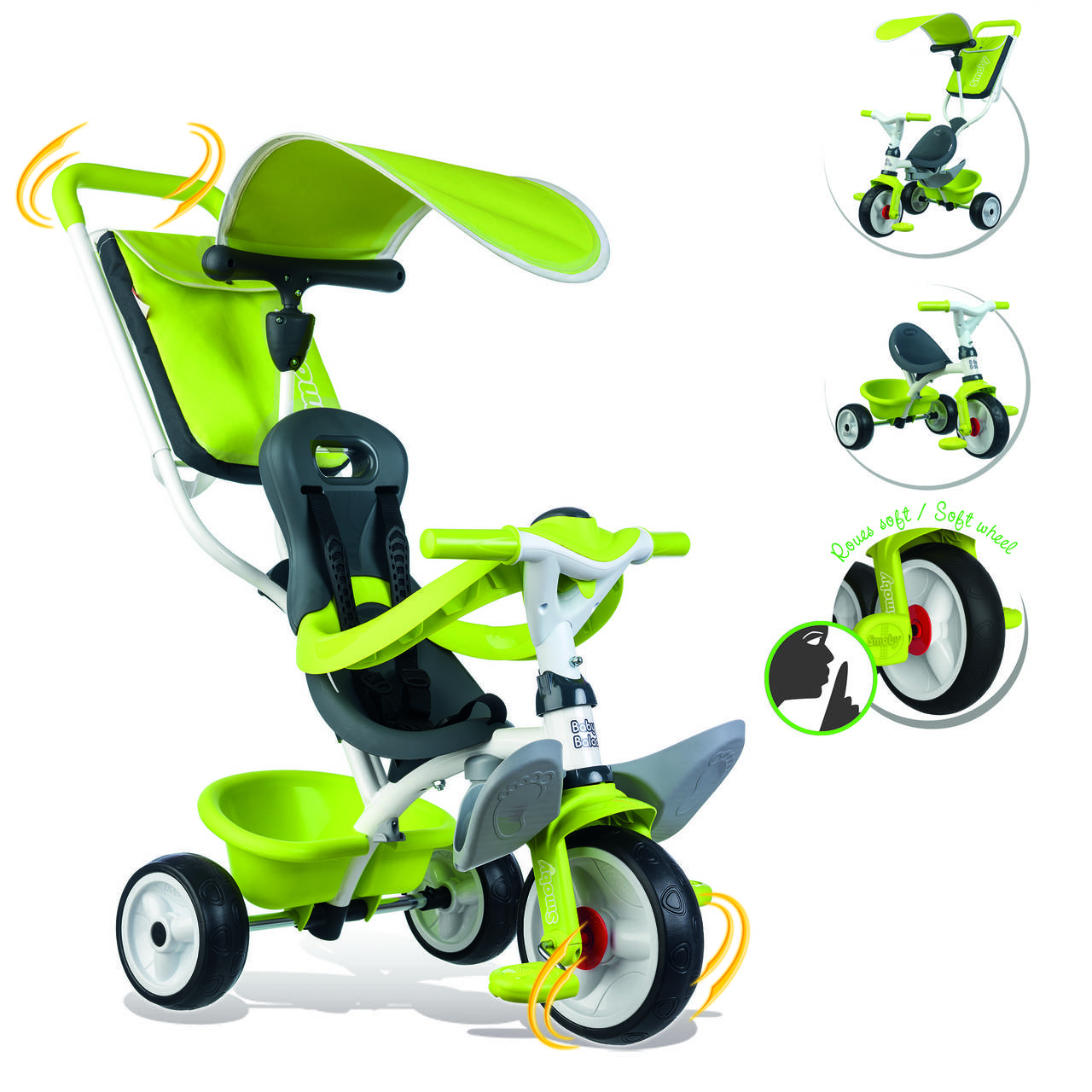 Велосипед детский Smoby Toys металлический с козырьком, багажником и сумкой зеленый (741100), Зелёный
Велосипед детский Smoby Toys металлический с козырьком, багажником и сумкой зеленый (741100), Зелёный