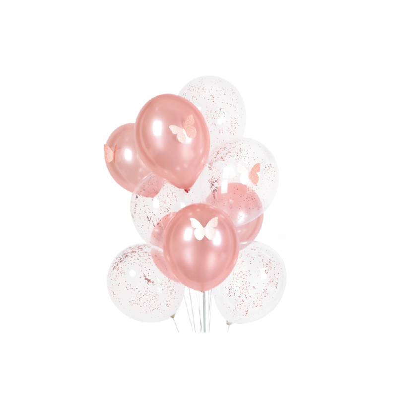 Набор воздушных шариков розовое золото с бабочками 10шт/уп 400907
Набор воздушных шариков розовое золото с бабочками 10шт/уп 400907