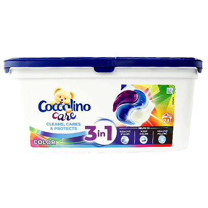 Капсули для прання Коколіно для кольорового Coccolino care colour 3in1 29cps 783g 3шт/ящ (Код : 00-00010632)
Капсули для прання Коколіно для кольорового Coccolino care colour 3in1 29cps 783g 3шт/ящ (Код : 00-00010632)