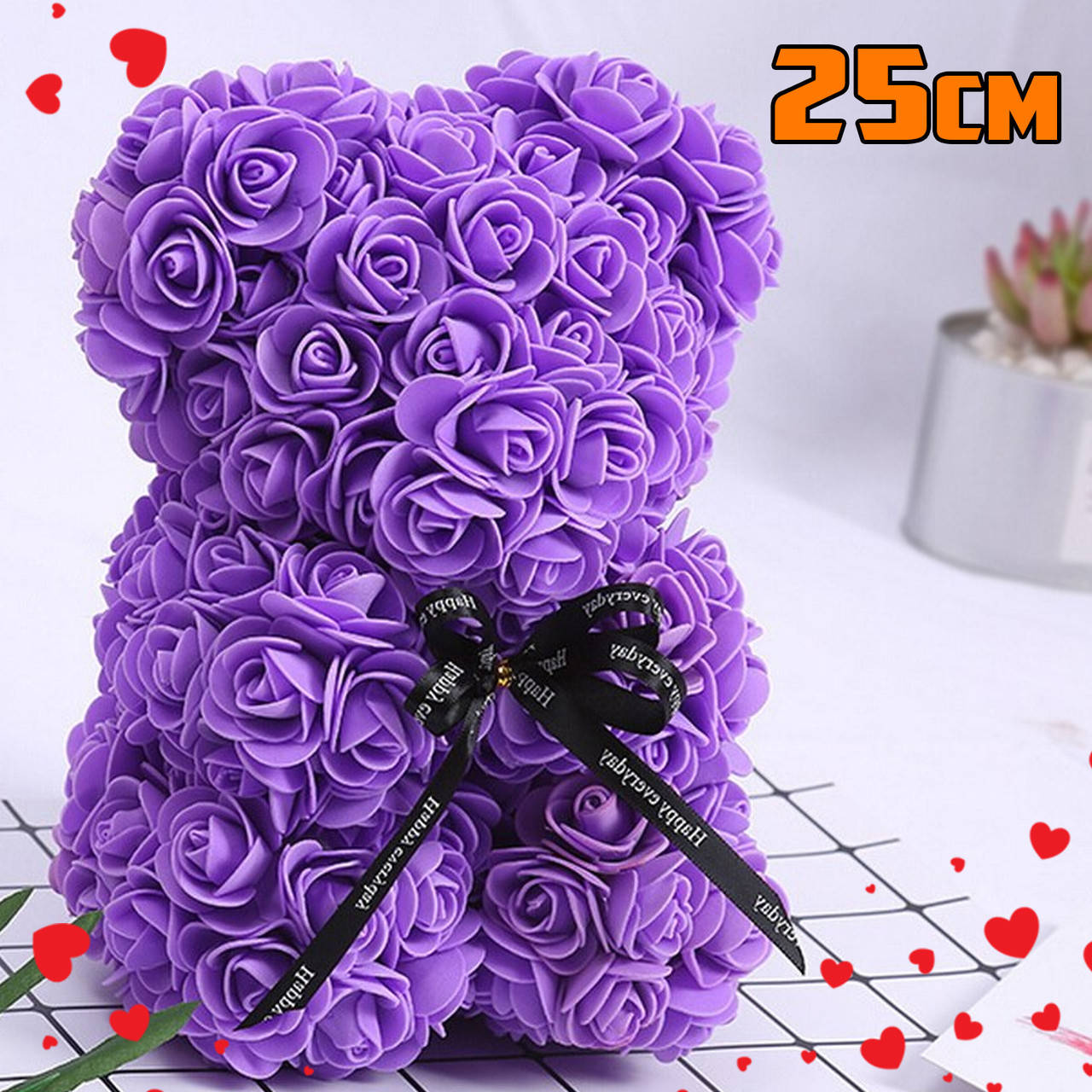 Мишка из роз с сердцем 25см Teddy Flower Bear Оригинальный подарок девушке медведь из цветов Фиолетовый KKC
Мишка из роз с сердцем 25см Teddy Flower Bear Оригинальный подарок девушке медведь из цветов Фиолетовый KKC