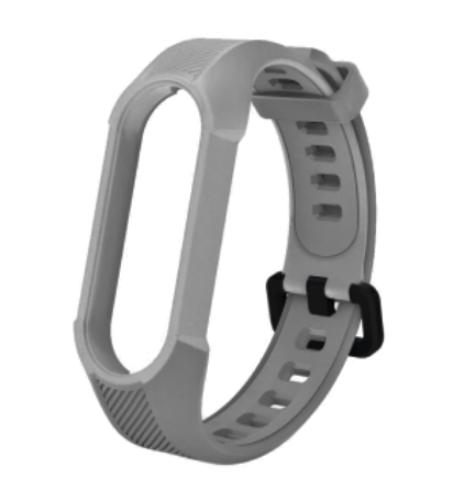 Ремешок для фитнес браслета Mi Band 3/4/5/6 Серый универсальный каучуковый с застежкой 
Ремешок для фитнес браслета Mi Band 3/4/5/6 Серый универсальный каучуковый с застежкой
