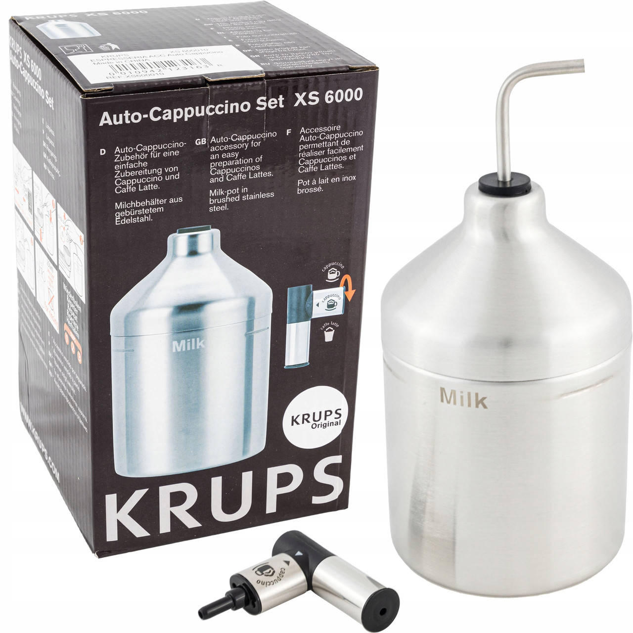 Капучинатор (молочник) для кофемашины Krups XS 6000 (Автокапучинатор - насадка Krups XS600010)
Капучинатор (молочник) для кофемашины Krups XS 6000 (Автокапучинатор - насадка Krups XS600010)