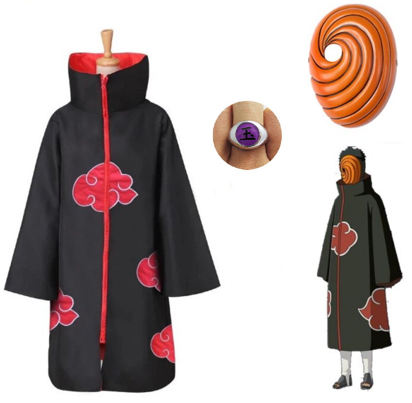 Набор Наруто Плащ Акацуки + Маска Обито Учиха + кольцоТоби
Набор Наруто Плащ Акацуки + Маска Обито Учиха + кольцоТоби