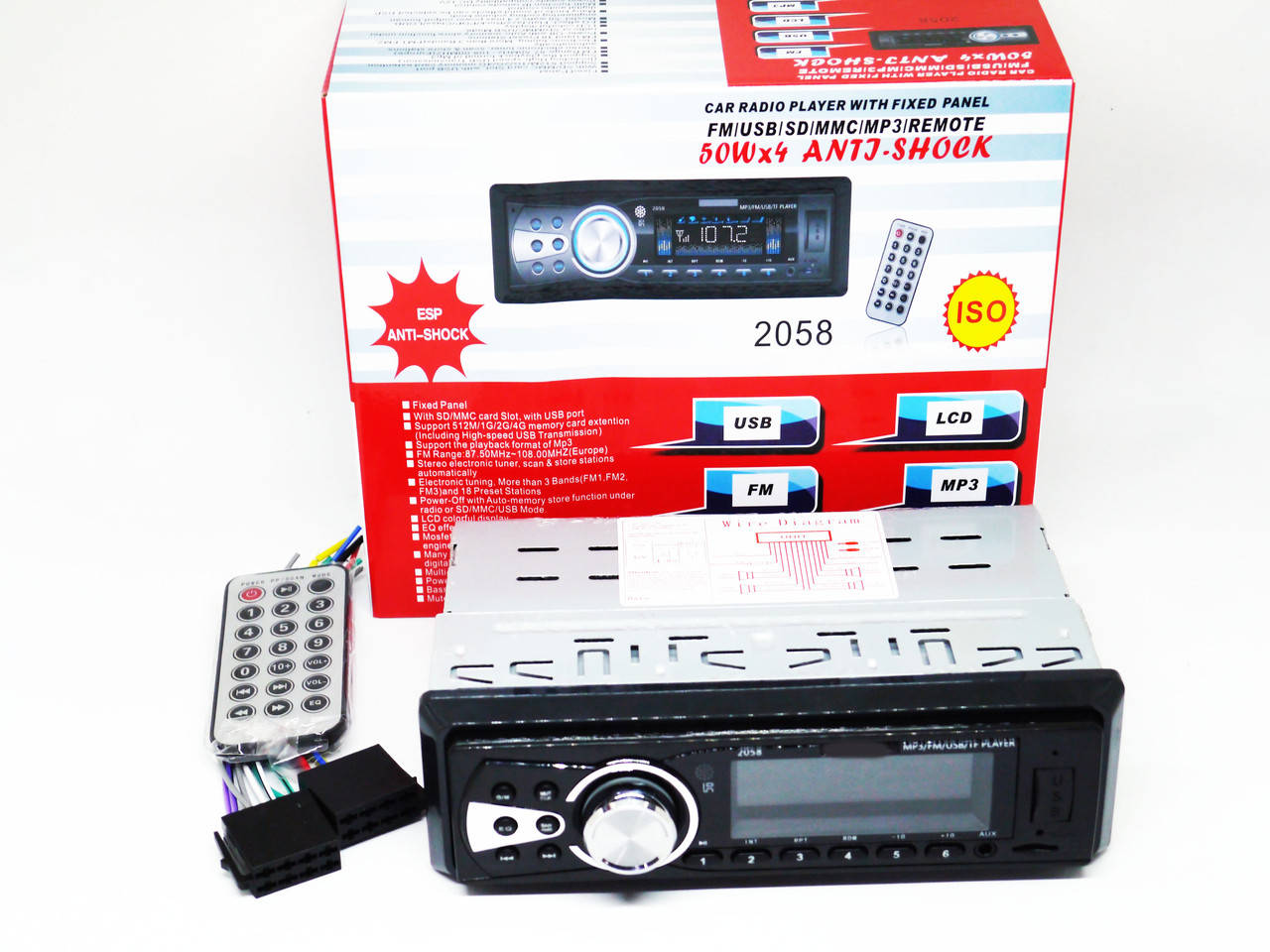 Автомагнитола Pioneer 2058 - MP3+FM+USB+microSD+AUX 
Автомагнитола Pioneer 2058 - MP3+FM+USB+microSD+AUX