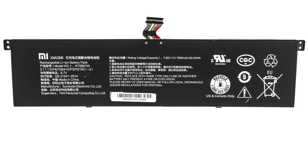 Аккумулятор Xiaomi R15B01W 7.6V 60.04Wh Mi Notebook Pro 15.6" i5 Series Mi Notebook Air 15.6" Inch Pro GTX I5
Аккумулятор Xiaomi R15B01W 7.6V 60.04Wh Mi Notebook Pro 15.6" i5 Series Mi Notebook Air 15.6" Inch Pro GTX I5