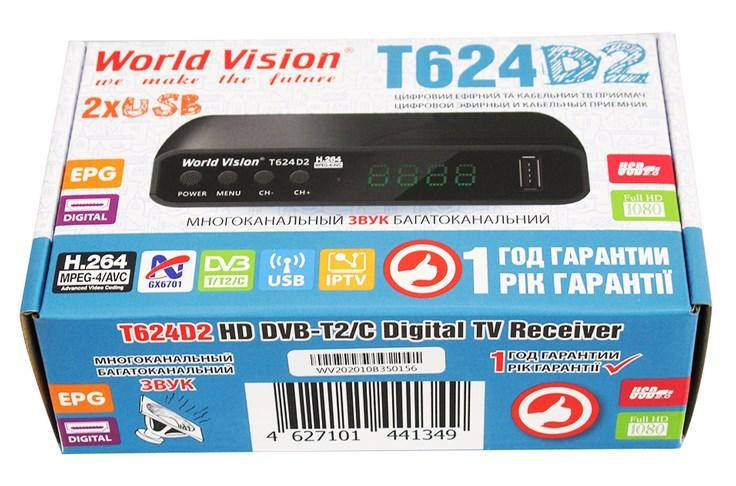 Цифровой TV-тюнер DVB Т2\C тюнер-32 канала World Vision Т624D2 IPTV плеер,YouTube ,Megogo
Цифровой TV-тюнер DVB Т2\C тюнер-32 канала World Vision Т624D2 IPTV плеер,YouTube ,Megogo