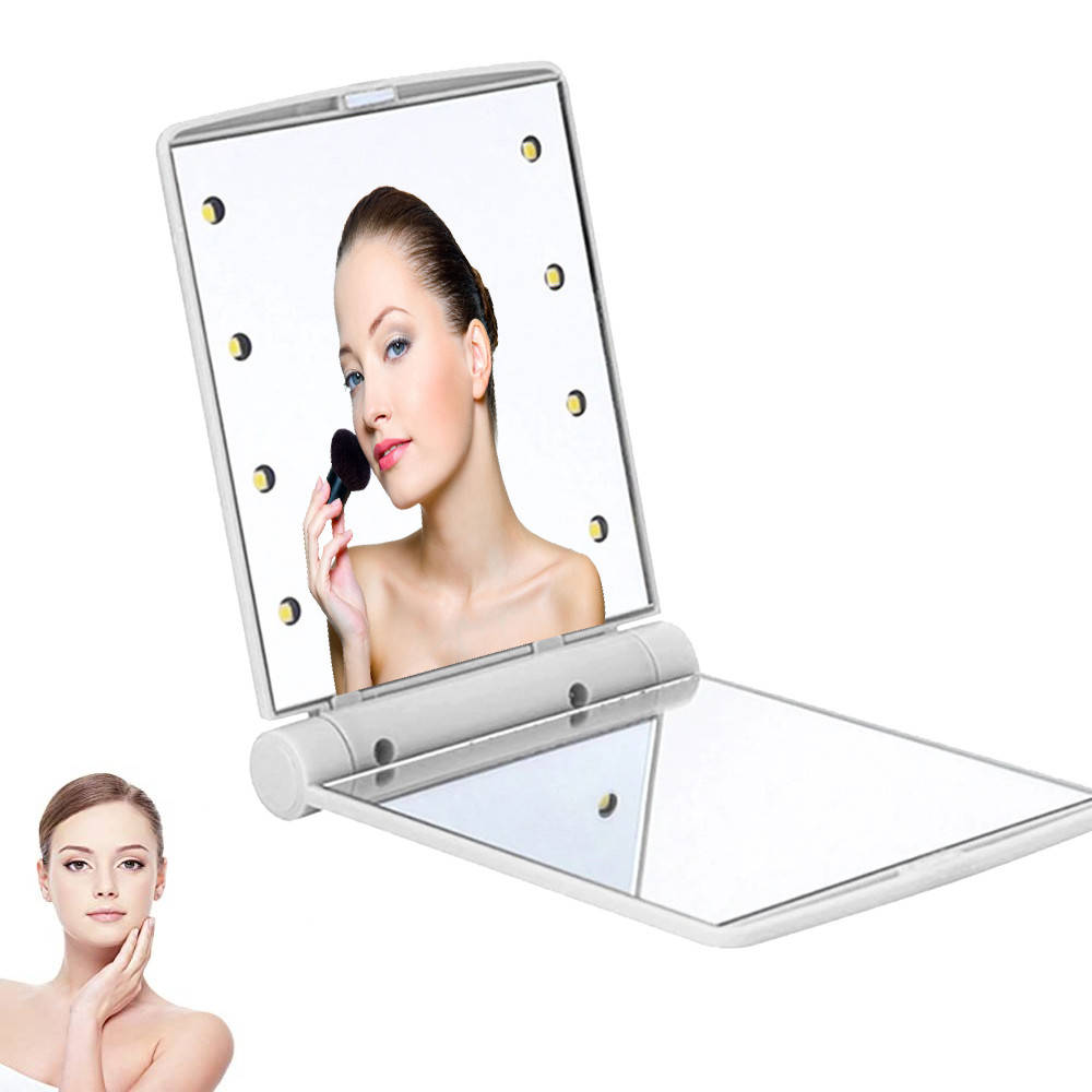 Карманное косметическое зеркало с LED подсветкой для макияжа Make ap Mirror белый SKL
Карманное косметическое зеркало с LED подсветкой для макияжа Make ap Mirror белый SKL