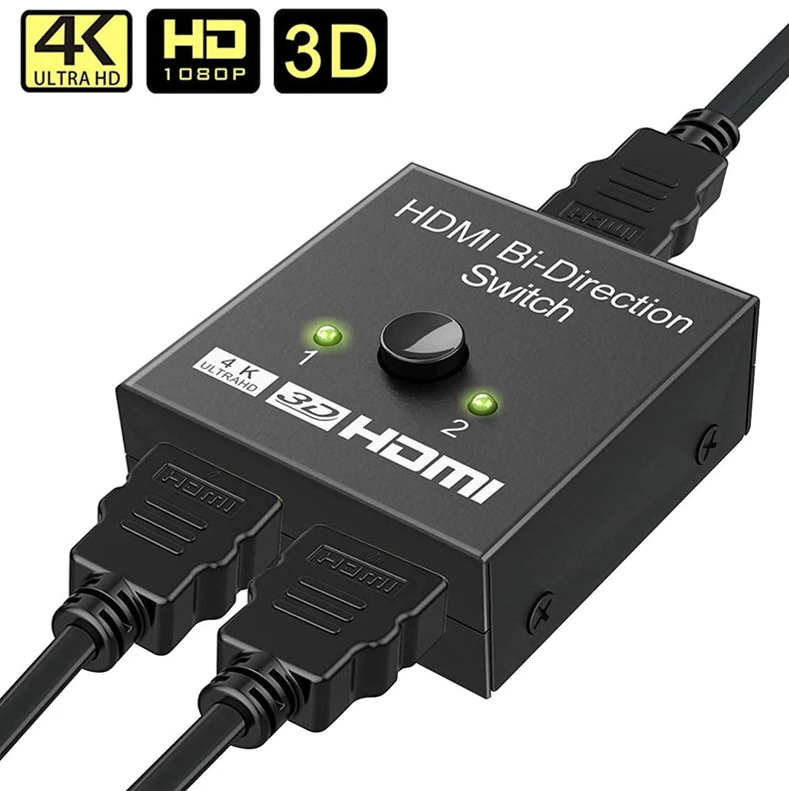 HDMI сплиттер коммутатор на 2 порта 4K свич Switch Splitter переключатель разветвитель (HDMI bi-direction)
HDMI сплиттер коммутатор на 2 порта 4K свич Switch Splitter переключатель разветвитель (HDMI bi-direction)
