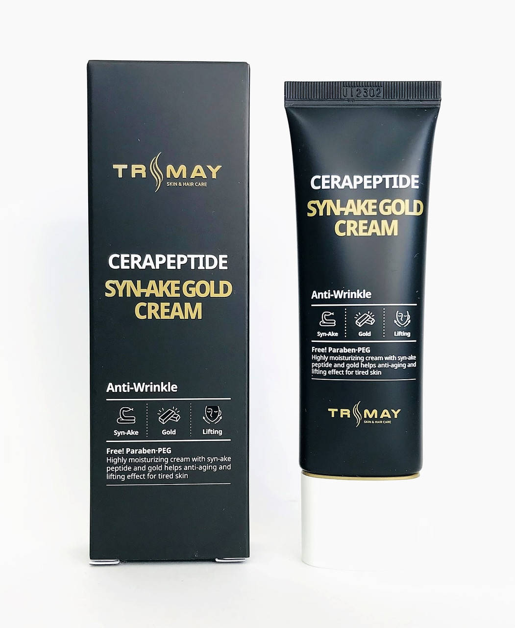 Крем с керамидами и пептидом змеиного яда Trimay Cerapeptide Syn-Ake Gold Cream 50 мл.
Крем с керамидами и пептидом змеиного яда Trimay Cerapeptide Syn-Ake Gold Cream 50 мл.