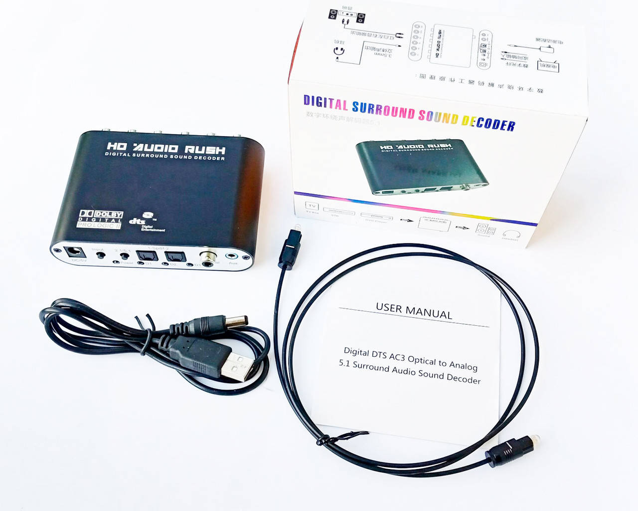 Аудио декодер цифрового звука Toslink SPDIF в аналоговий 5.1 RCA тюльпаны, конвертер оптический коаксиальный
Аудио декодер цифрового звука Toslink SPDIF в аналоговий 5.1 RCA тюльпаны, конвертер оптический коаксиальный