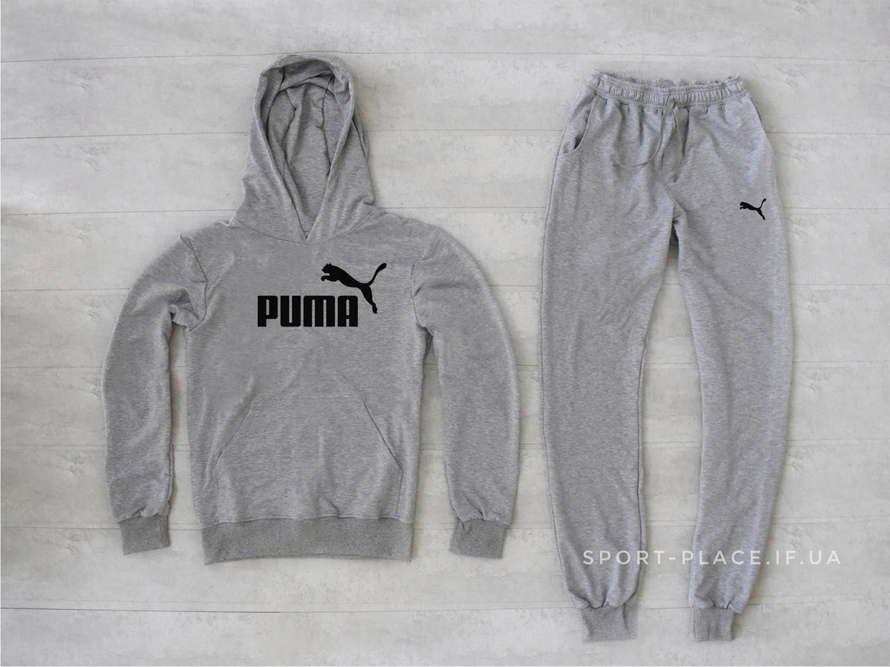 Мужской спортивный костюм Puma (Пума) светло серый , толстовка большая эмблема, штаны худи кенгуру
Мужской спортивный костюм Puma (Пума) светло серый , толстовка большая эмблема, штаны худи кенгуру