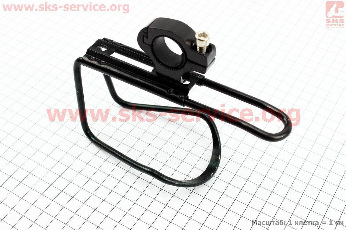 Флягодержатель алюминиевый, крепл. на руль, черный 
Флягодержатель алюминиевый, крепл. на руль, черный