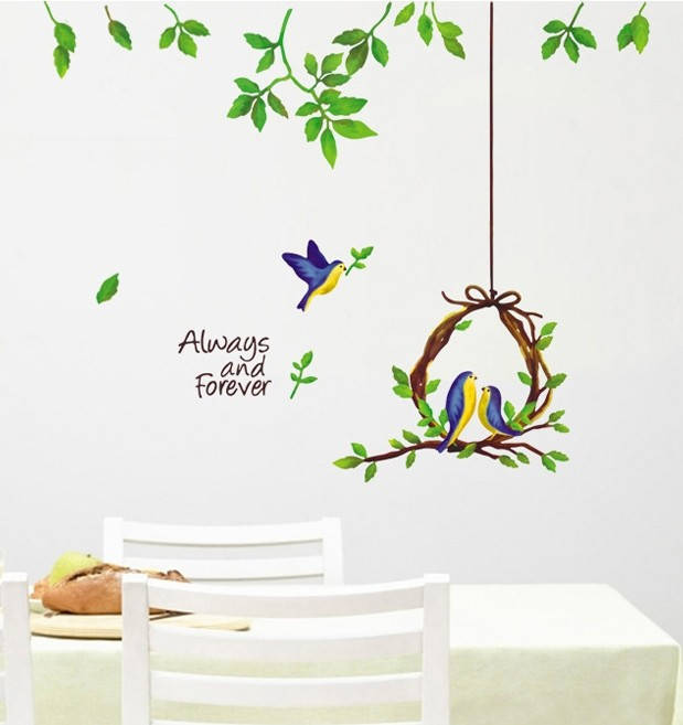 Интерьерная наклейка на стену Птицы Семья XC1703 
Интерьерная наклейка на стену Птицы Семья XC1703