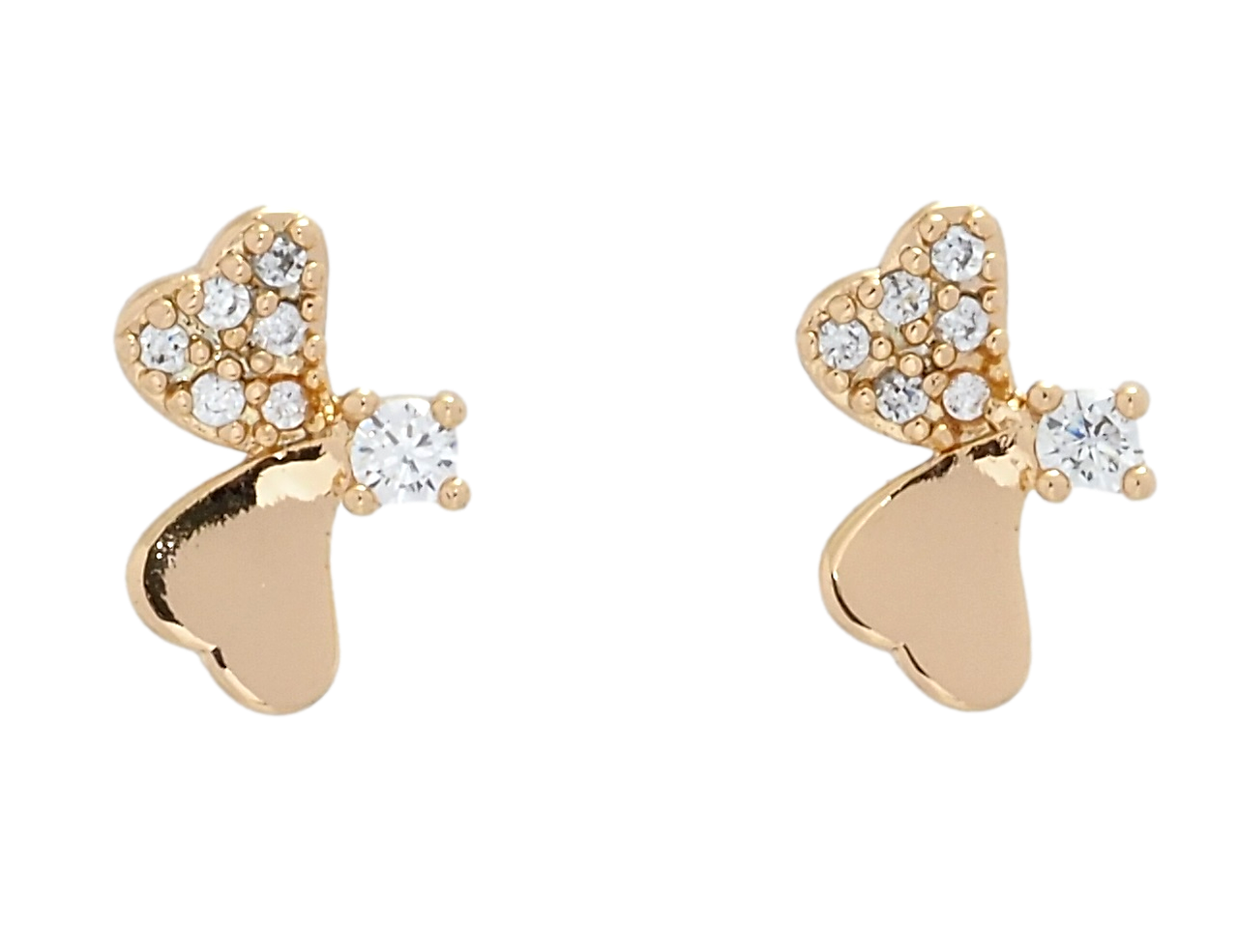 Серьги Xuping Позолота 18K гвоздики (пусеты) "Сердечки с цирконием" узор на одну сторону
Серьги Xuping Позолота 18K гвоздики (пусеты) "Сердечки с цирконием" узор на одну сторону