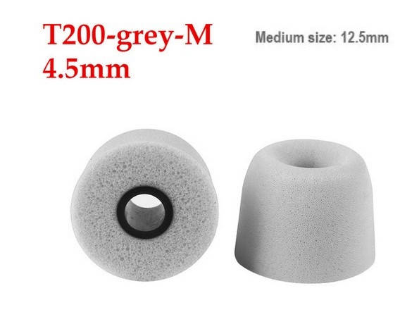 Пенные амбушюры с эффектом памяти T200 M средние KZ Sony Koss AKG Sennheiser Серый 
Пенные амбушюры с эффектом памяти T200 M средние KZ Sony Koss AKG Sennheiser Серый
