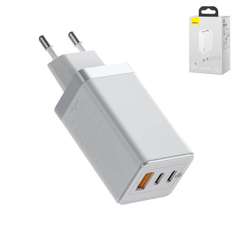 Мережевий зарядний пристрій Baseus GaN2 Pro, Quick Charge, 220 В, біле, USB тип-C, USB тип-A, з кабелем USB
Мережевий зарядний пристрій Baseus GaN2 Pro, Quick Charge, 220 В, біле, USB тип-C, USB тип-A, з кабелем USB