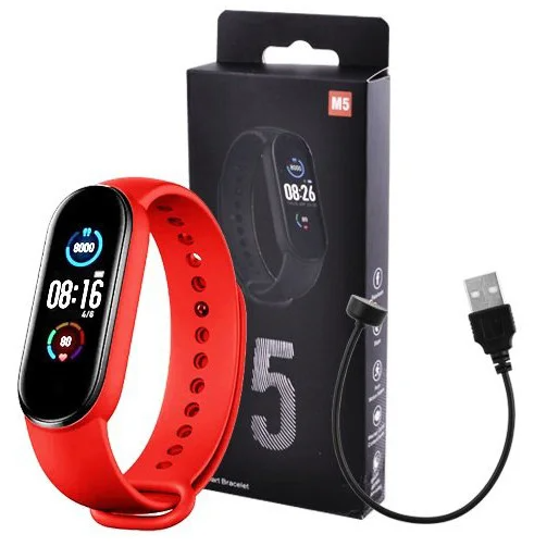 Фитнес браслет Smart Watch M5 красные Band Classic Black умные смарт часы-трекер, пульсометр на андроид и iOS
Фитнес браслет Smart Watch M5 красные Band Classic Black умные смарт часы-трекер, пульсометр на андроид и iOS