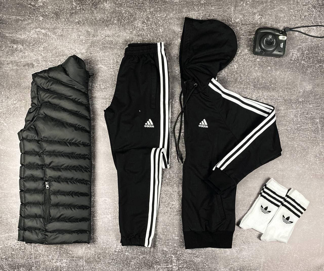 Комплект мужской Adidas демисезонный Спортивный костюм + Жилетка + Подарок | Комплект Адидас весенний осенний, Черный
Комплект мужской Adidas демисезонный Спортивный костюм + Жилетка + Подарок | Комплект Адидас весенний осенний, Черный
