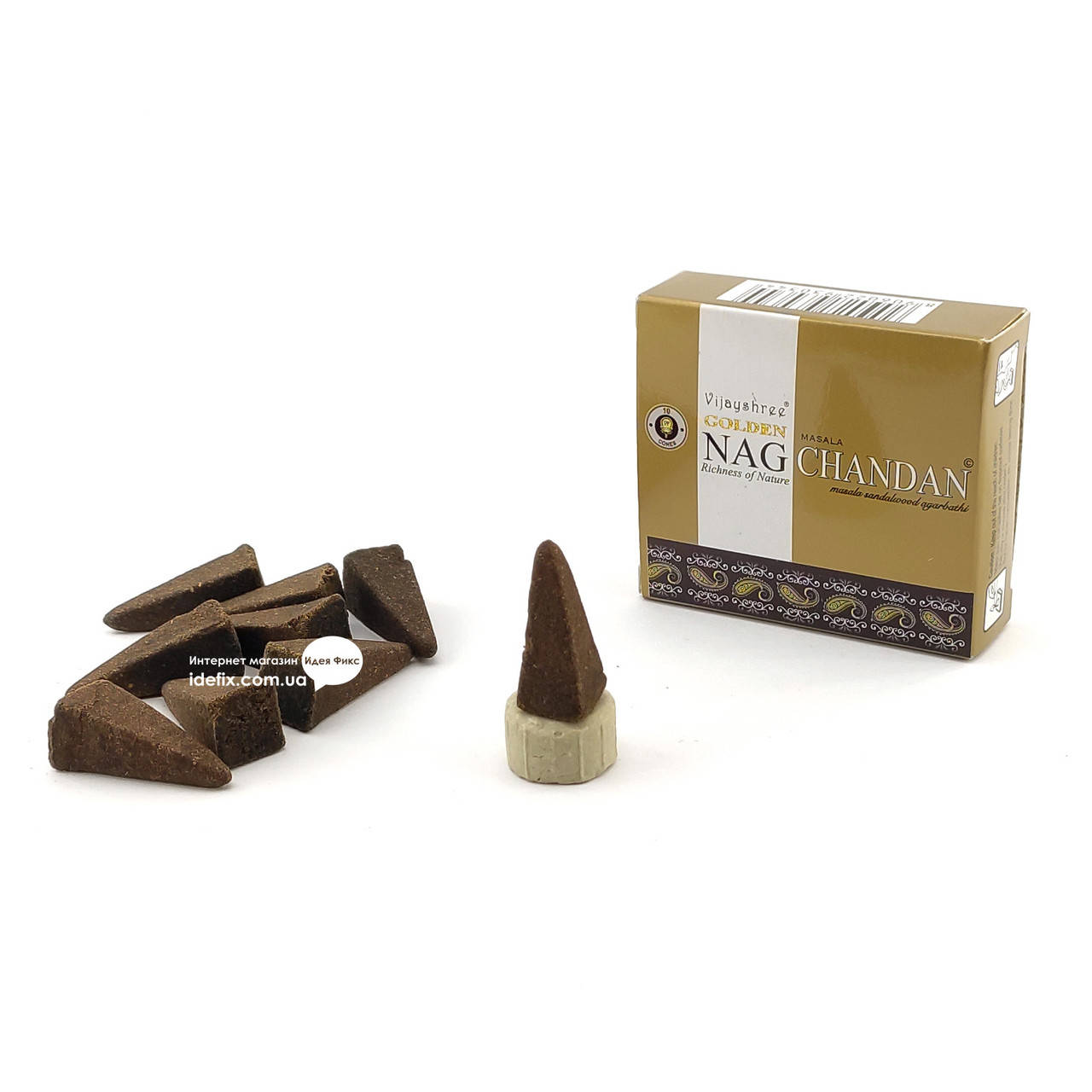 Благовоние Golden Nag Chandan Vijayshree 10шт/уп. Арома-конусы Сандал (33956)
Благовоние Golden Nag Chandan Vijayshree 10шт/уп. Арома-конусы Сандал (33956)
