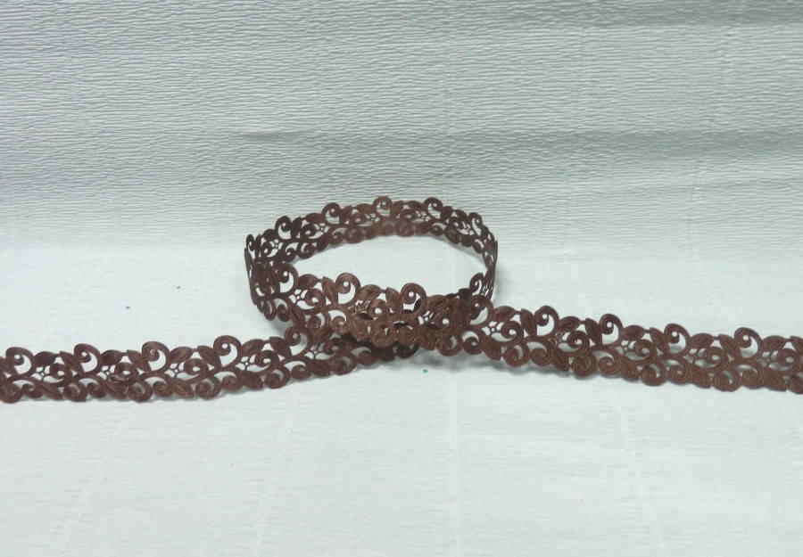 Атласное кружево, Коричневое, 2см
Атласное кружево, Коричневое, 2см