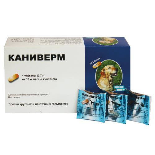 Таблетки от глистов Каниверм (1 табл.х 0,7 г)
Таблетки от глистов Каниверм (1 табл.х 0,7 г)