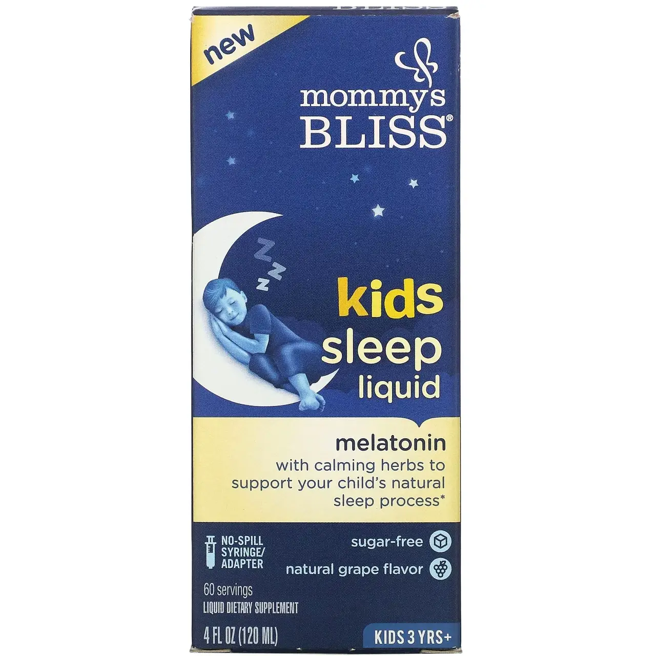 Mommy's Bliss, Kids, жидкое средство для сна, мелатонин, для детей от 3 лет, со вкусом винограда, 120 мл
Mommy's Bliss, Kids, жидкое средство для сна, мелатонин, для детей от 3 лет, со вкусом винограда, 120 мл