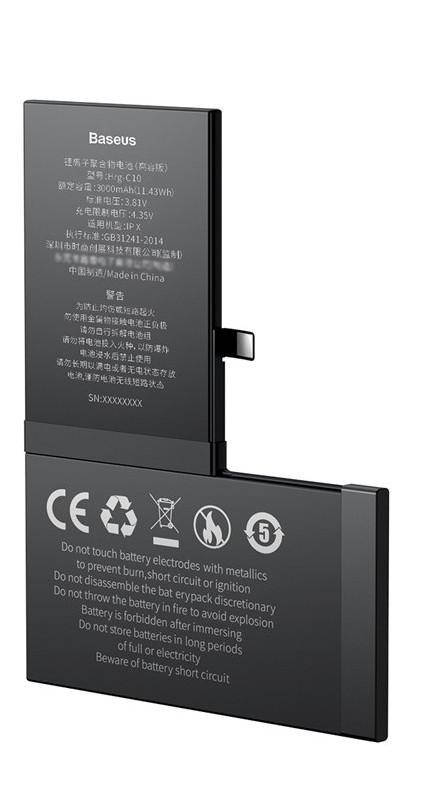 Батарея iPhone X Baseus Original (3000 mAh) усиленный с повышенной емкостью (аккумулятор на Айфон 10)
Батарея iPhone X Baseus Original (3000 mAh) усиленный с повышенной емкостью (аккумулятор на Айфон 10)
