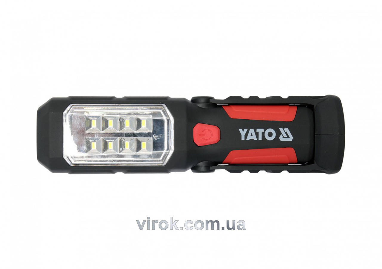 Ліхтар LED на батарейки 3Х АА, 8 + 1 діод , гак + магніт , 3 режими світла Yato YT-08513
Ліхтар LED на батарейки 3Х АА, 8 + 1 діод , гак + магніт , 3 режими світла Yato YT-08513
