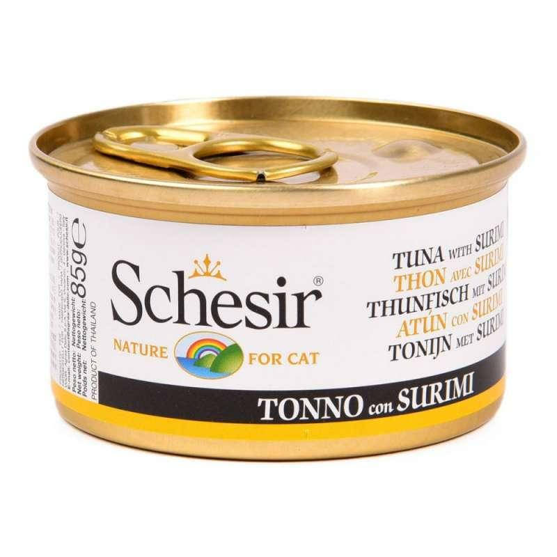 Schesir Cat Tuna Surimi - Консервированный корм с тунцом и сурими для взрослых котов (кусочки в желе) - 85 г
Schesir Cat Tuna Surimi - Консервированный корм с тунцом и сурими для взрослых котов (кусочки в желе) - 85 г