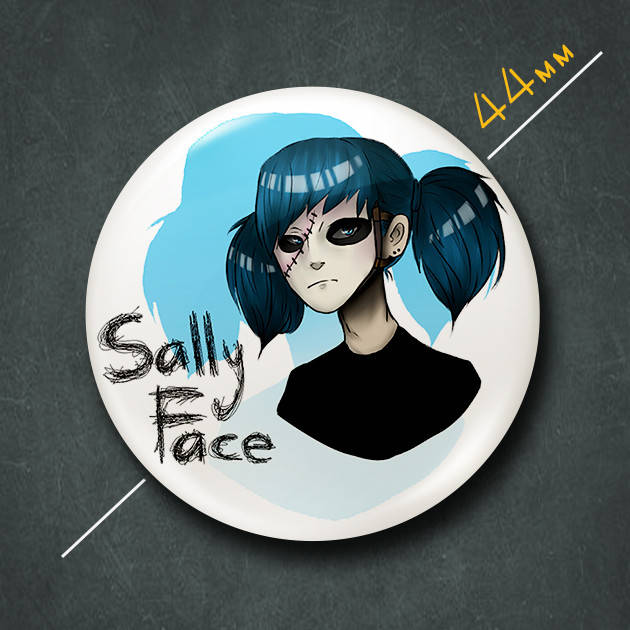 "Салли Фейс / Sally face" значок круглый на булавке Ø44 мм 
"Салли Фейс / Sally face" значок круглый на булавке Ø44 мм