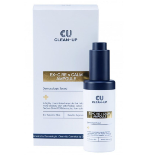 Лифтинг-концентрат с полинуклеотидами CU Skin Clean-Up Ex-C Re N Calm Ampoule 30 ml 
Лифтинг-концентрат с полинуклеотидами CU Skin Clean-Up Ex-C Re N Calm Ampoule 30 ml
