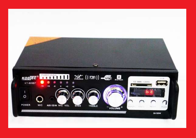 Усилитель звука KT-809BT + USB+SD+AUX+Bluetooth+Караоке 
Усилитель звука KT-809BT + USB+SD+AUX+Bluetooth+Караоке