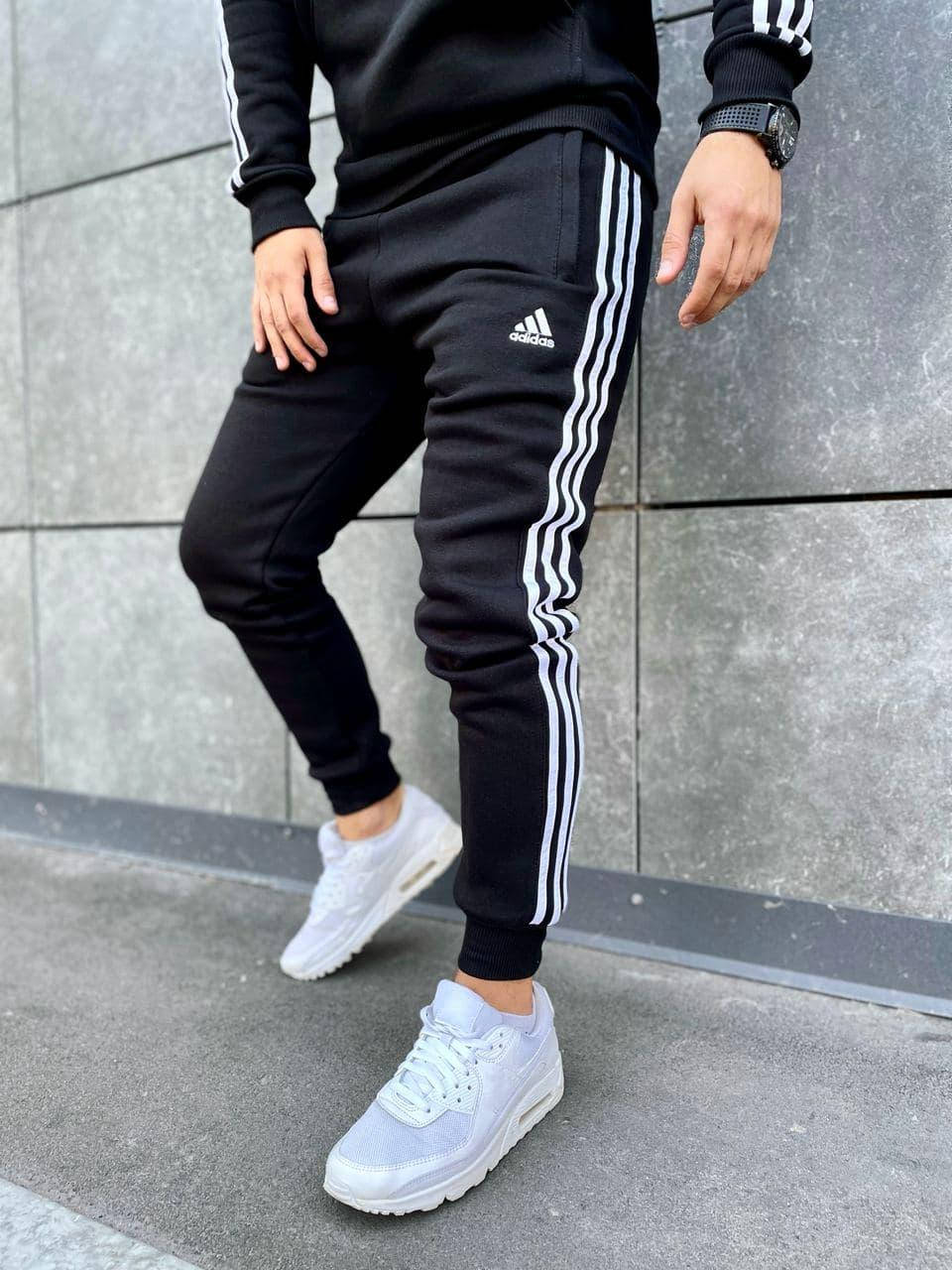 Брюки спортивные мужские ЗИМНИЕ на флисе Adidas (Адидас) черные | Спортивные штаны теплые ЛЮКС качества
Брюки спортивные мужские ЗИМНИЕ на флисе Adidas (Адидас) черные | Спортивные штаны теплые ЛЮКС качества
