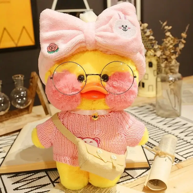 Игрушка Утка Лалафан Лалафанфан Lalafanfan Duck плюшевые мягкие игрушки мягкая популярная плюшевая уточка Кофточка розовая с медвежонком
Игрушка Утка Лалафан Лалафанфан Lalafanfan Duck плюшевые мягкие игрушки мягкая популярная плюшевая уточка Кофточка розовая с медвежонком
